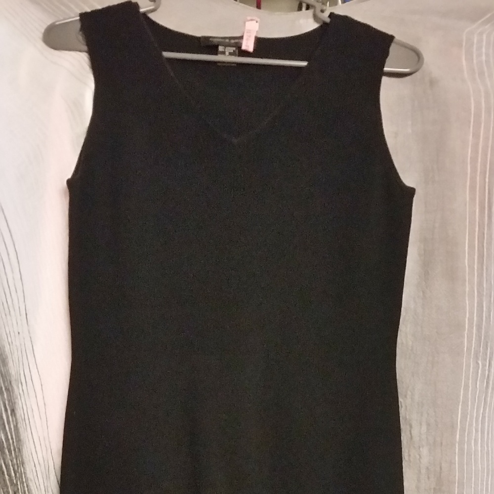 Cable & Gauge Black knit fitted dress